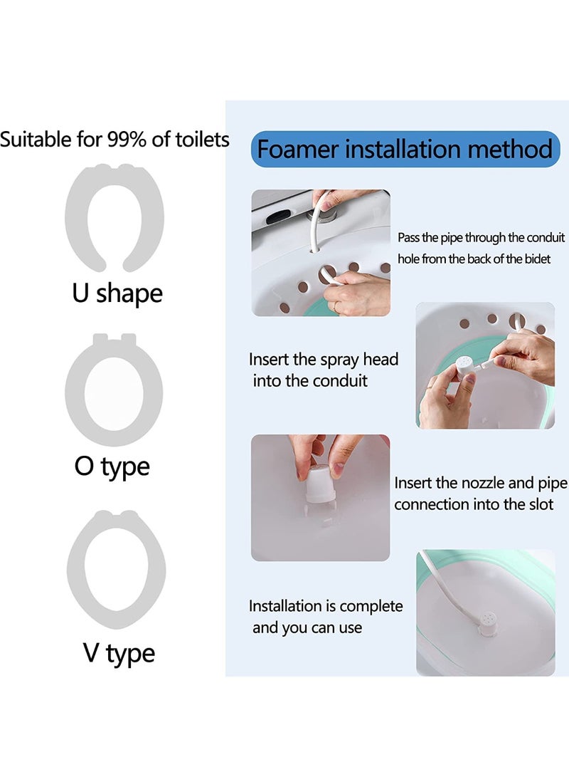 Bukela Sitz Bath for Toilet Seat, Steam Seat for Toilet, Foldable Postpartum Care Basin, Suitable for Pregnant Women, Postpartum Care Sitz Bath for Hemorrhoids (Pink, with Flusher) - Image 5